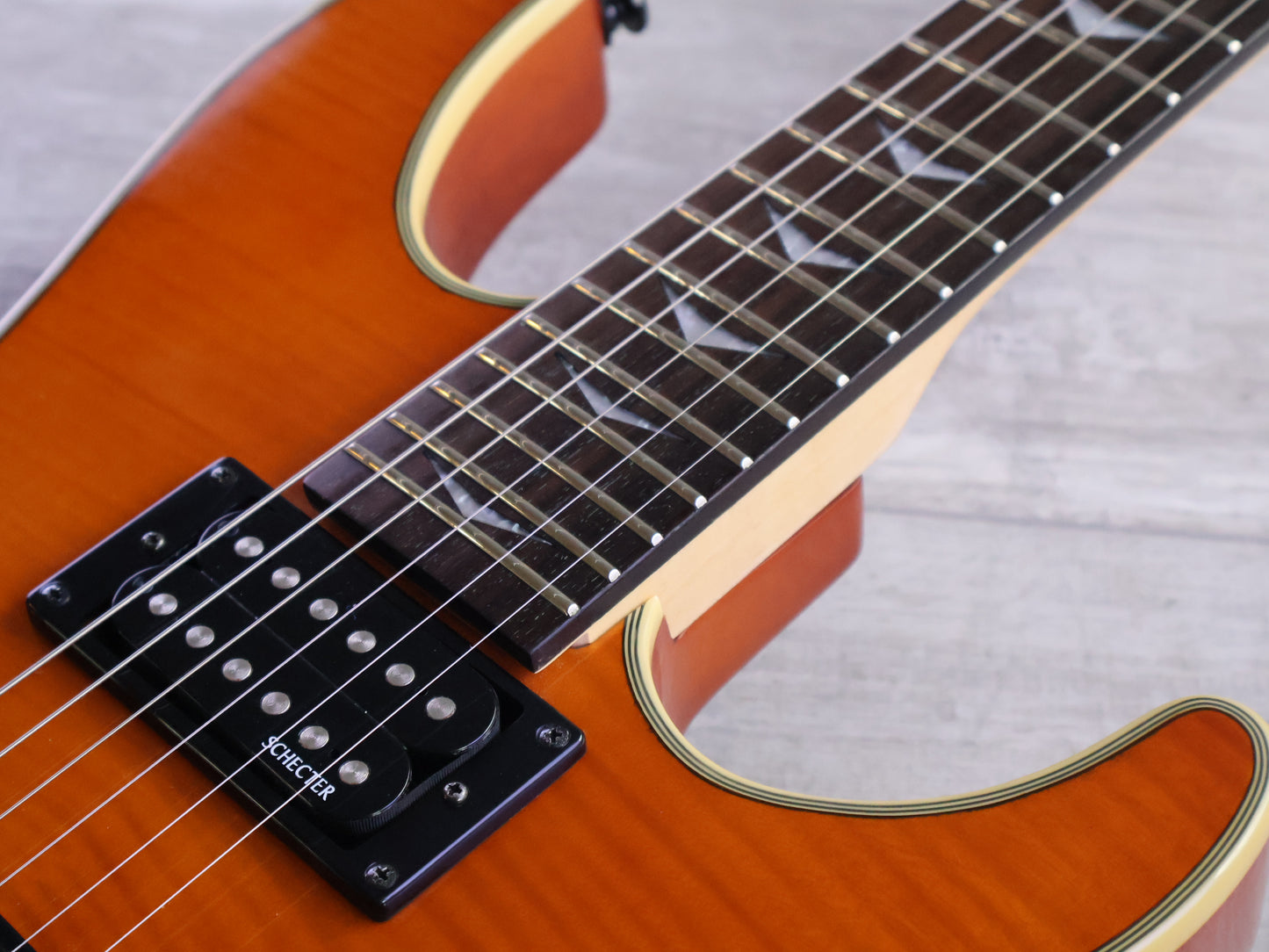 2008 Schecter Sunset Extreme FR HH Superstrat (Amber)