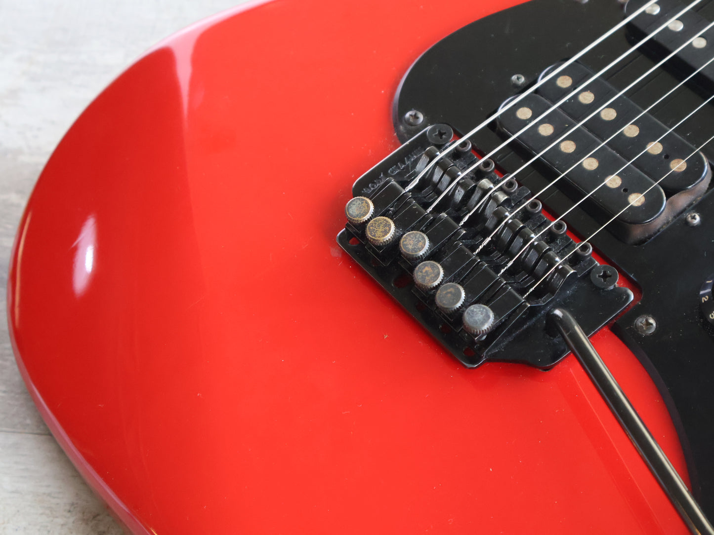 1986 Fernandes Japan FR-55 Revolver HSS Superstrat (Brad Gillis Red)