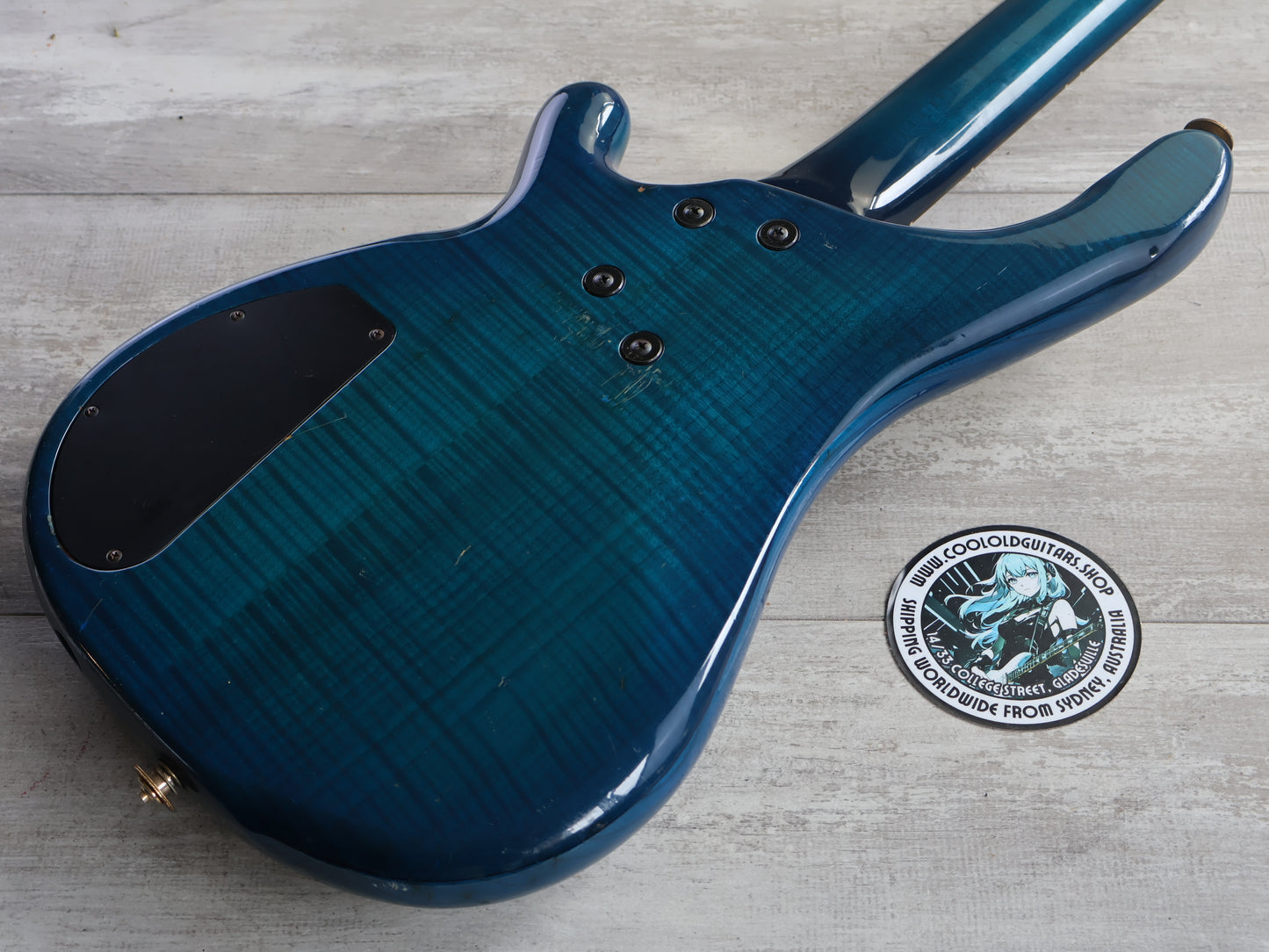 1980's TUNE "Bass Maniac" Japan TB-02 Fretless Bass Guitar (Transparent Blue)