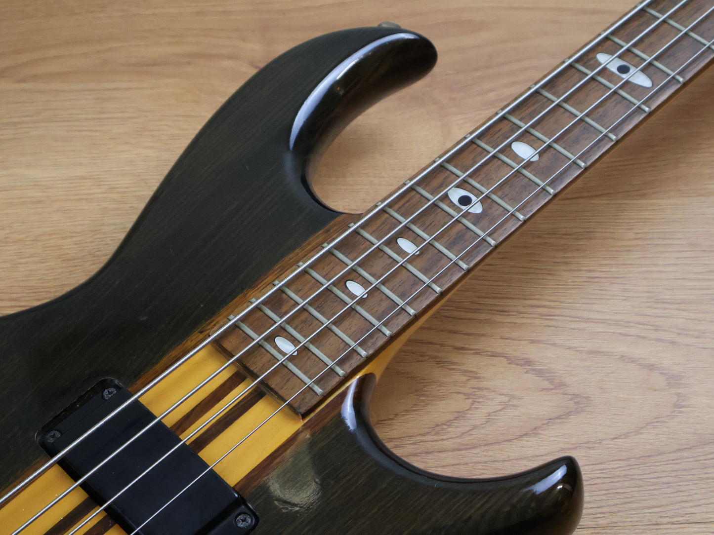 1990 Aria Pro II Japan SB-800 Neckthrough Bass (Black)