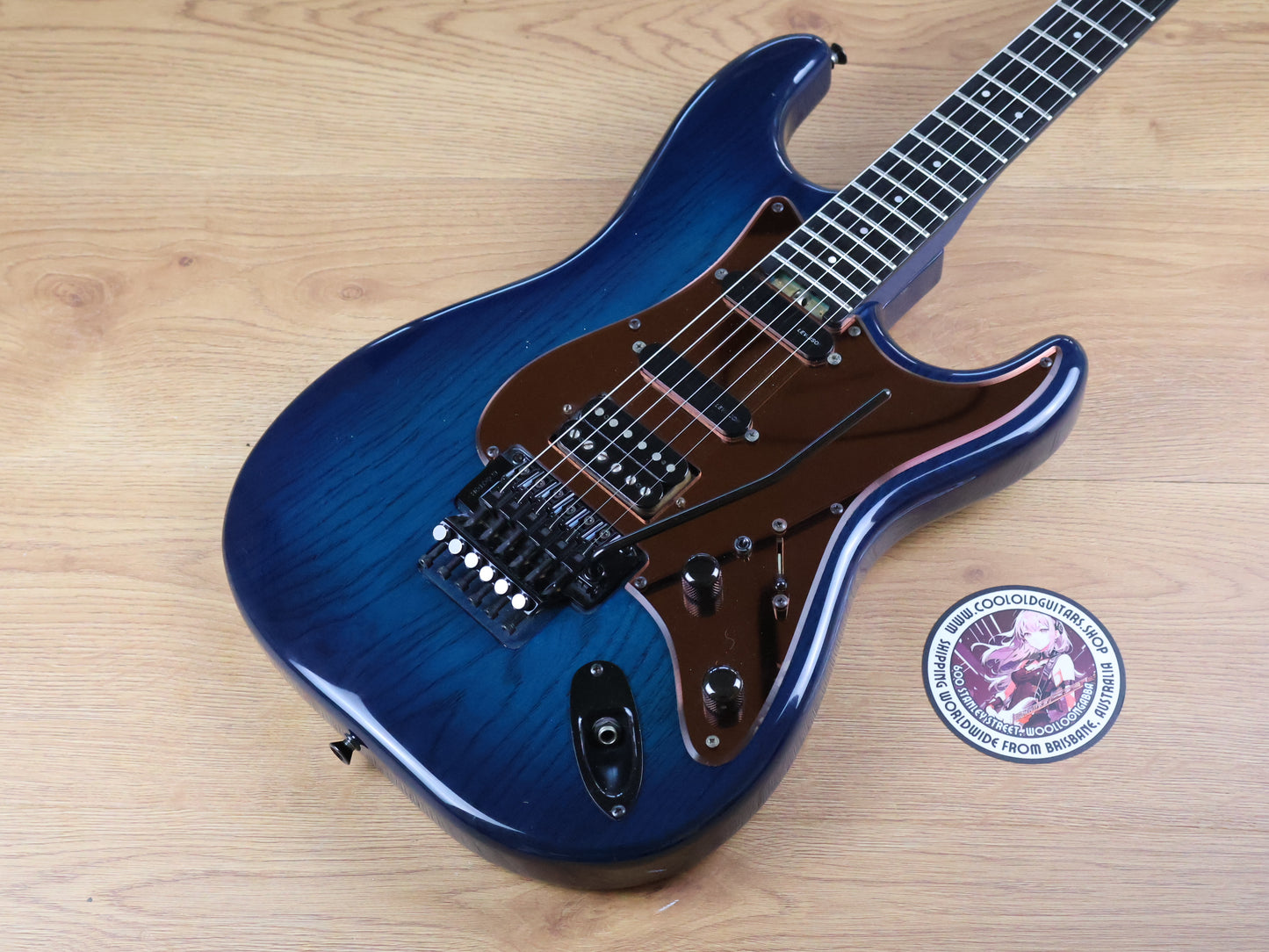 1990's Levinson Blade Custom Order Stratocaster w/Floyd Rose (Transparent Blue)