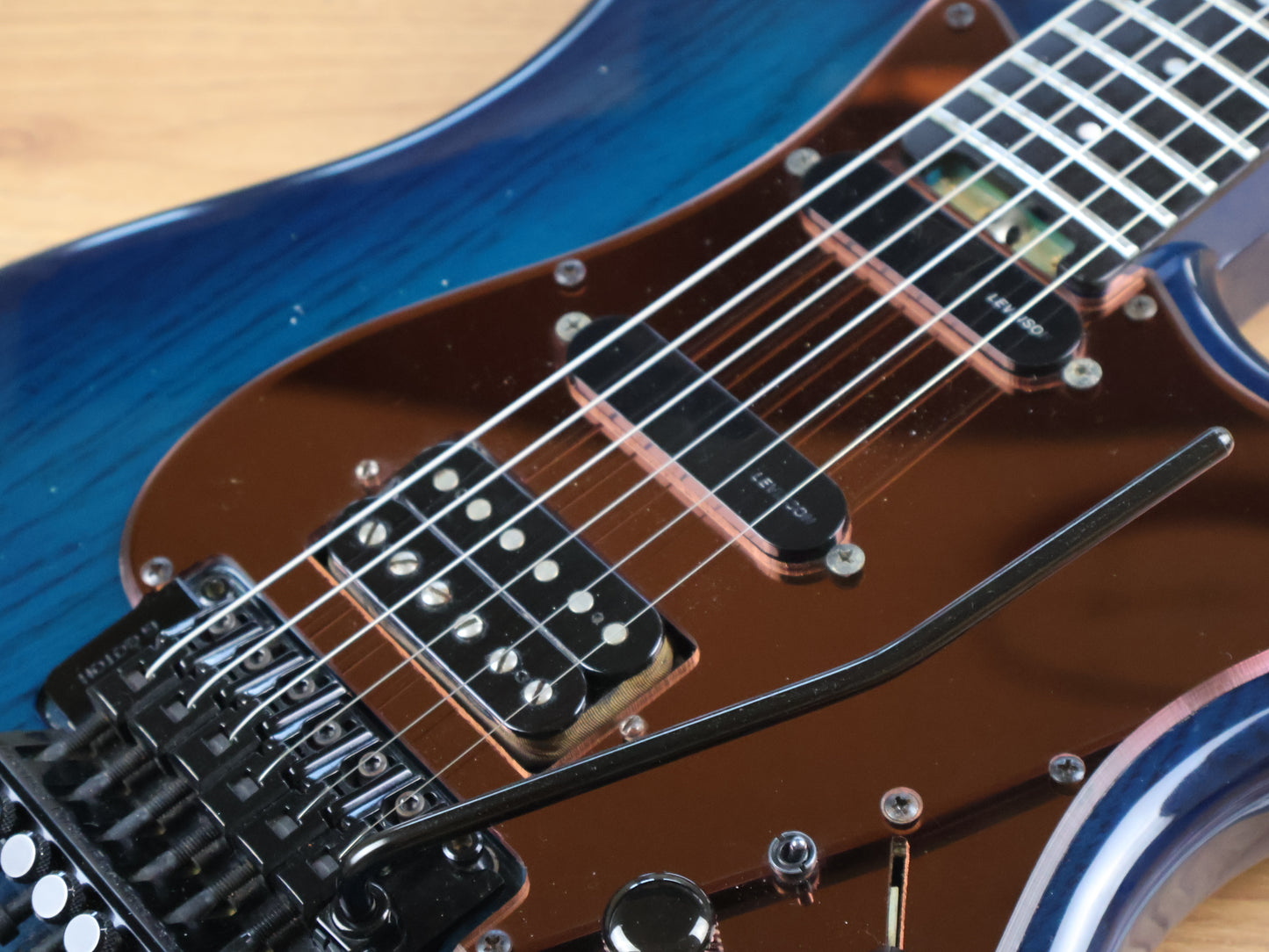 1990's Levinson Blade Custom Order Stratocaster w/Floyd Rose (Transparent Blue)