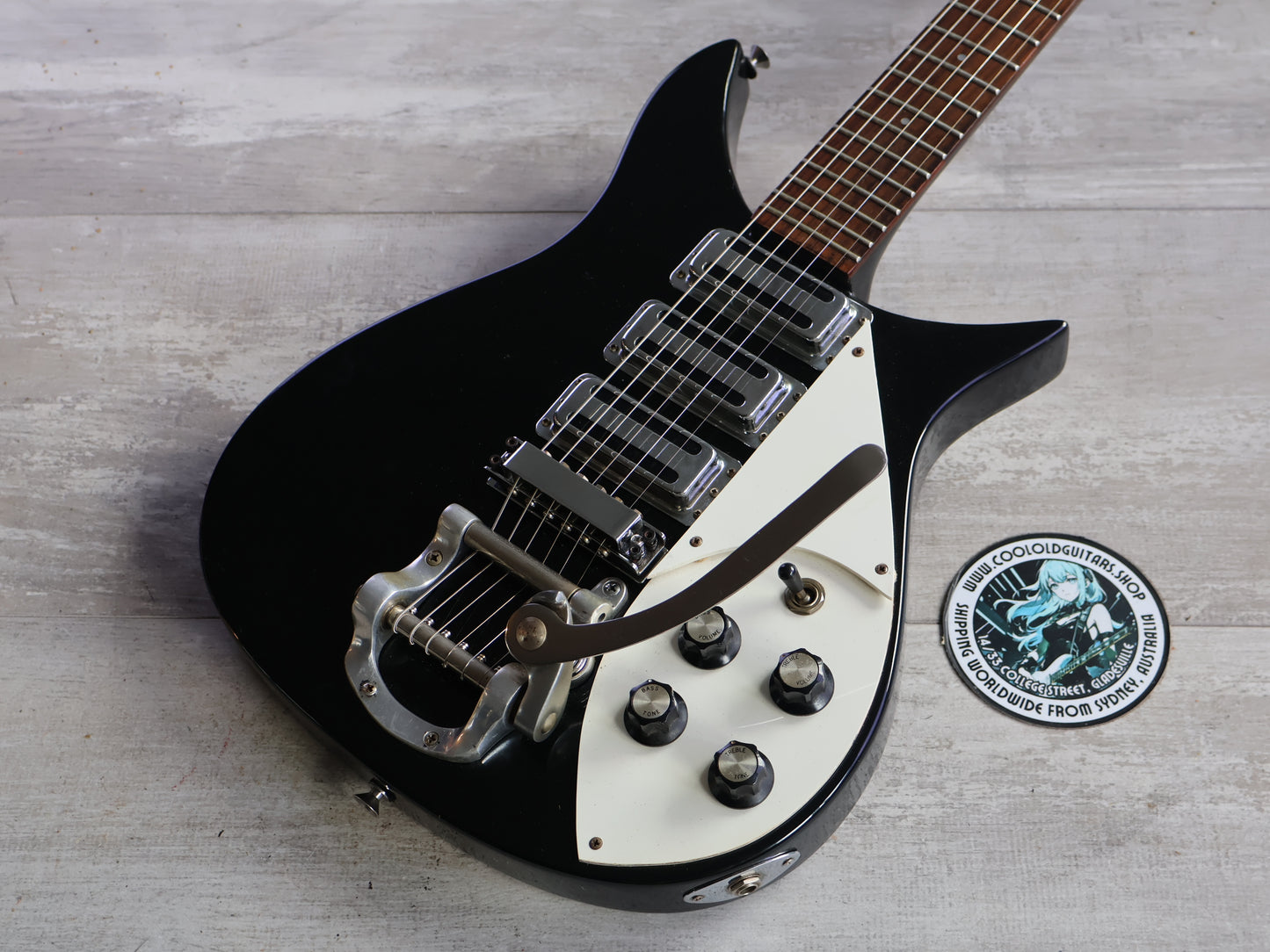 1995 Samick Korea 325 Style Double Cutaway w/Bigsby (Black)