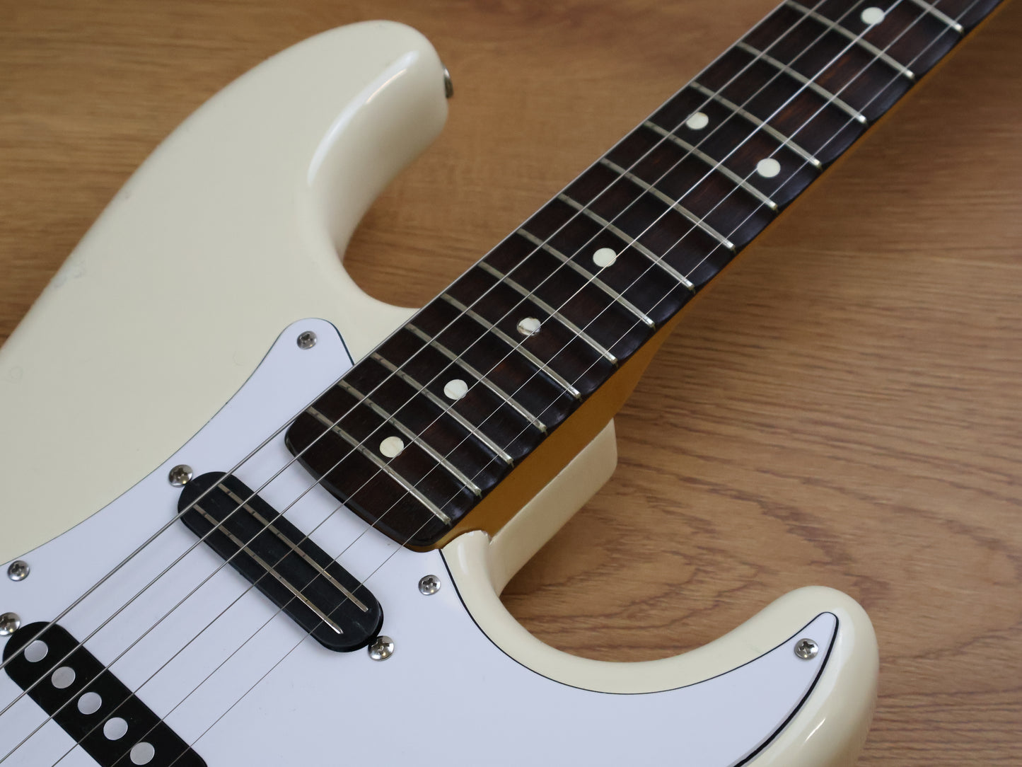 1983 Squier (by Fender Japan) "JV Series" SST-36 Scalloped Stratocaster (Vintage White)