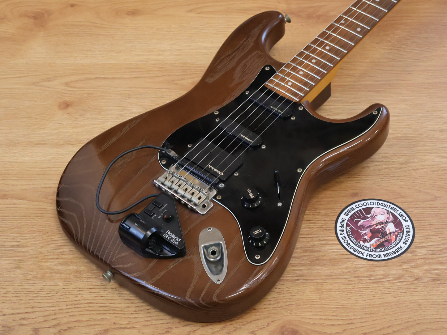 1990's Fernandes ST-45 Superstrat w/Roland GK (Transparent Brown)