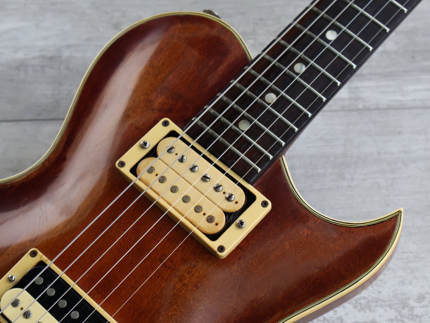 1977 Aria Pro II Japan PE-1500 Prototype Series Single Cutaway (Violin Finish)