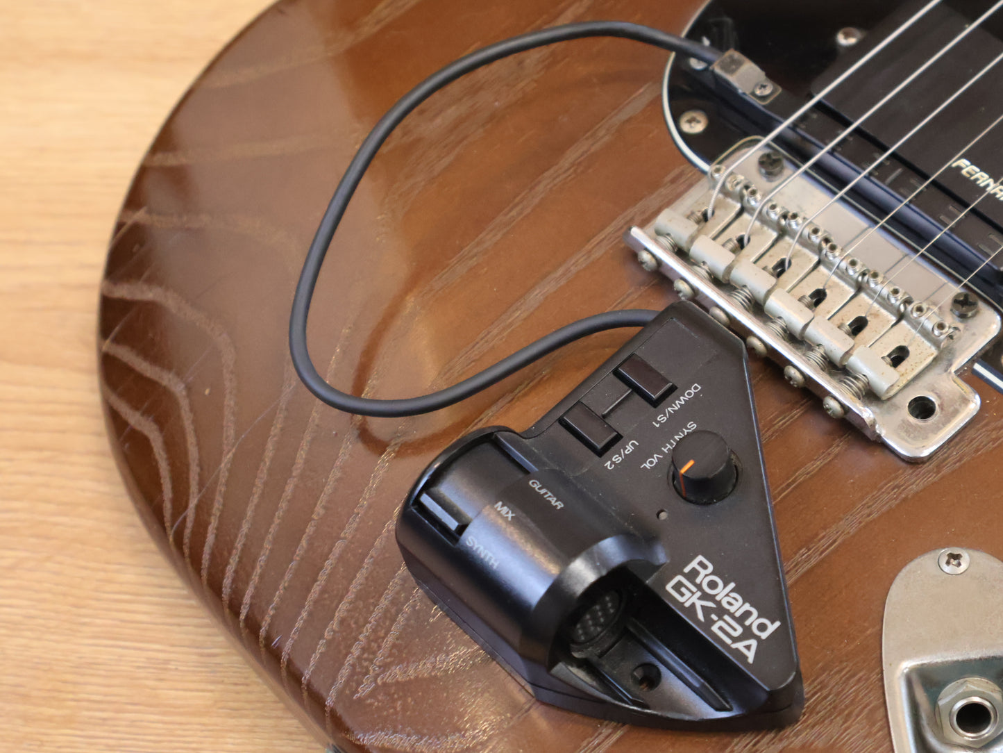 1990's Fernandes ST-45 Superstrat w/Roland GK (Transparent Brown)