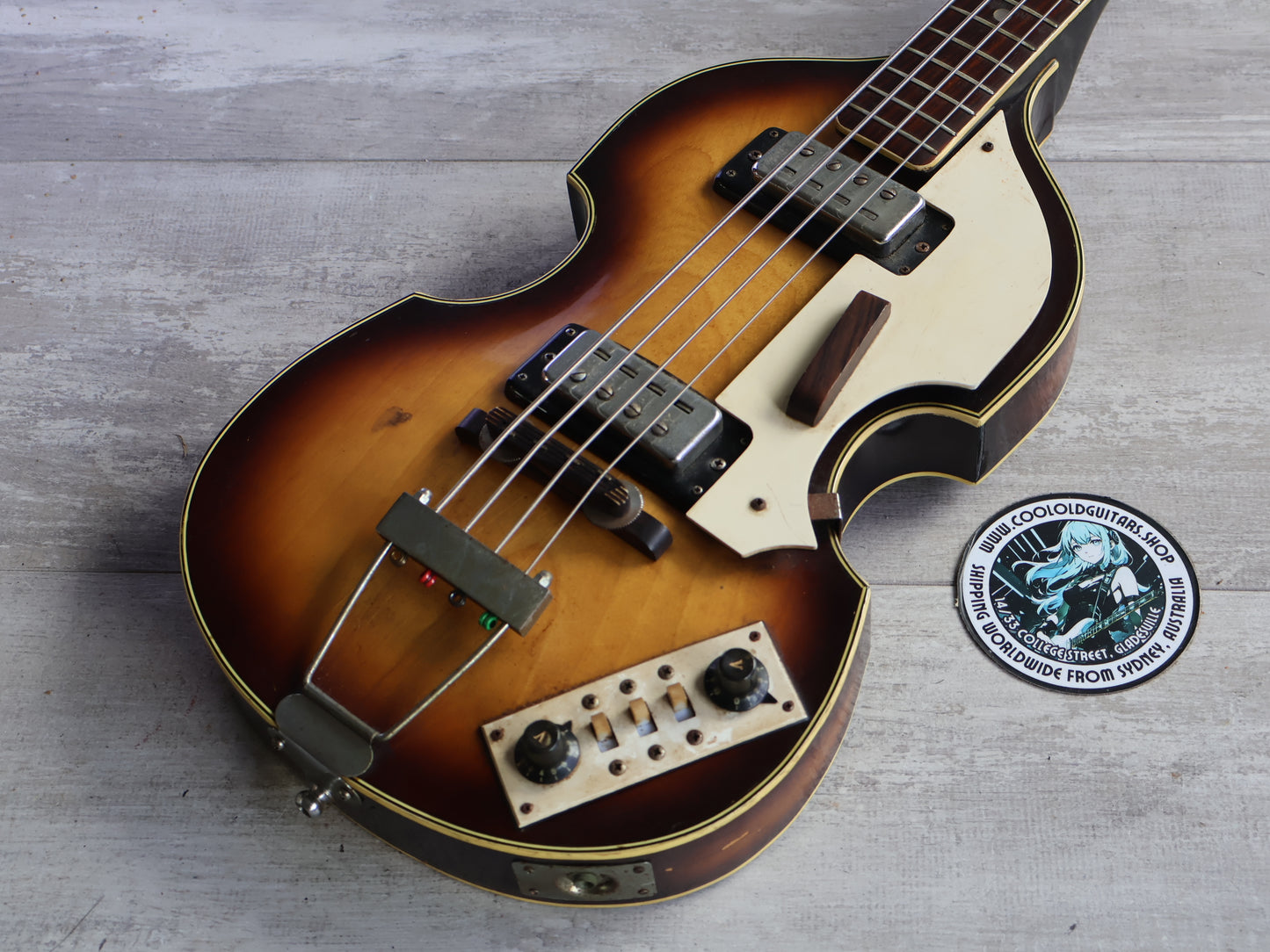 1971 Greco Japan VB-300 Violin Beatle Bass (Brown Sunburst)
