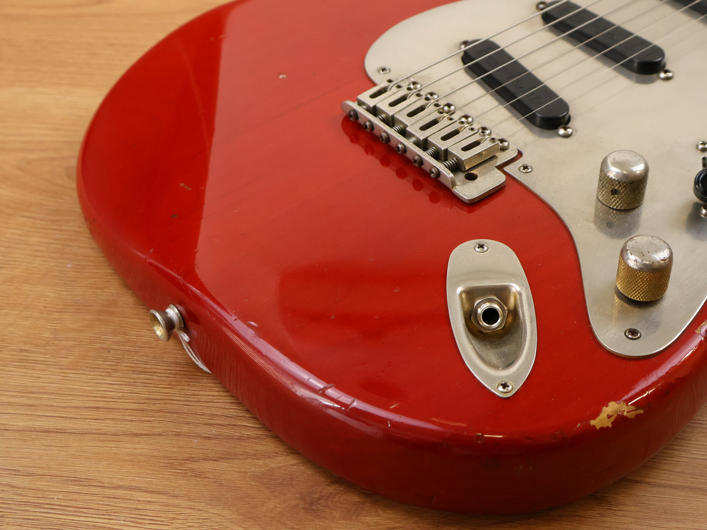 1985 Moon Custom Guitar Japan ST-172 Stratocaster w/Bartolini's (Transparent Red)