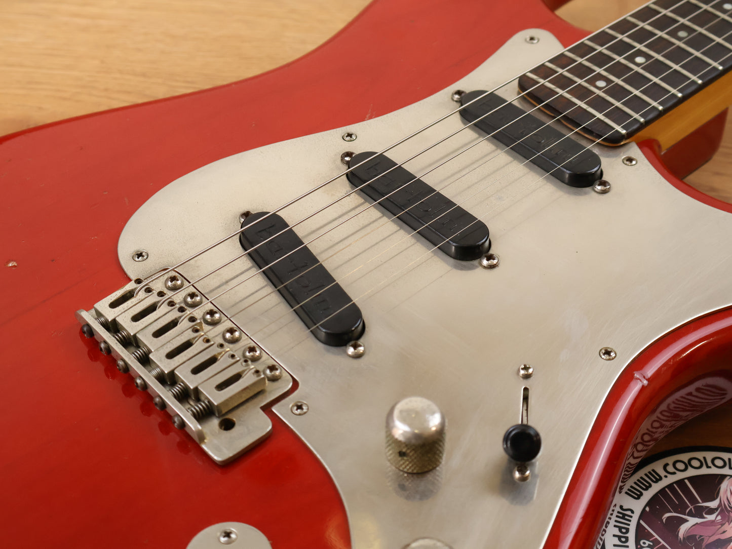 1985 Moon Custom Guitar Japan ST-172 Stratocaster w/Bartolini's (Transparent Red)