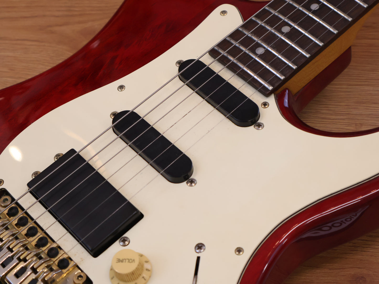 1995 Samick SSM-3 "Valley Arts Custom Pro Shop" Stratocaster (Transparent Red)