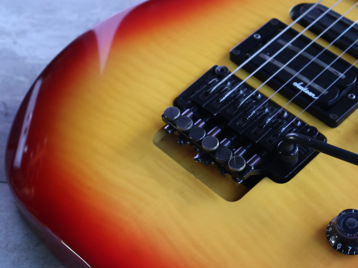 1993 Jackson Japan Professional Series Fusion XL HSS Superstrat (Cherry Sunburst)