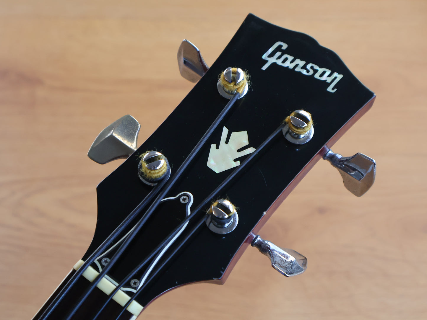 1976 Ganson Japan EB420 SG EB Double Cutaway Bass (Cherry Red)