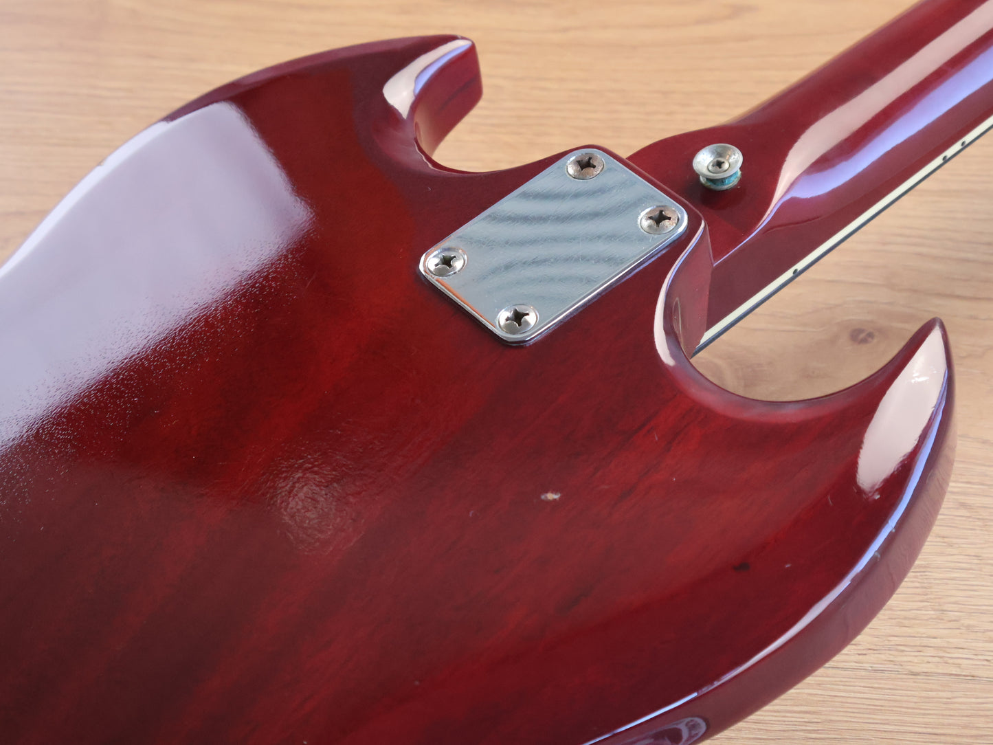 1976 Ganson Japan EB420 SG EB Double Cutaway Bass (Cherry Red)