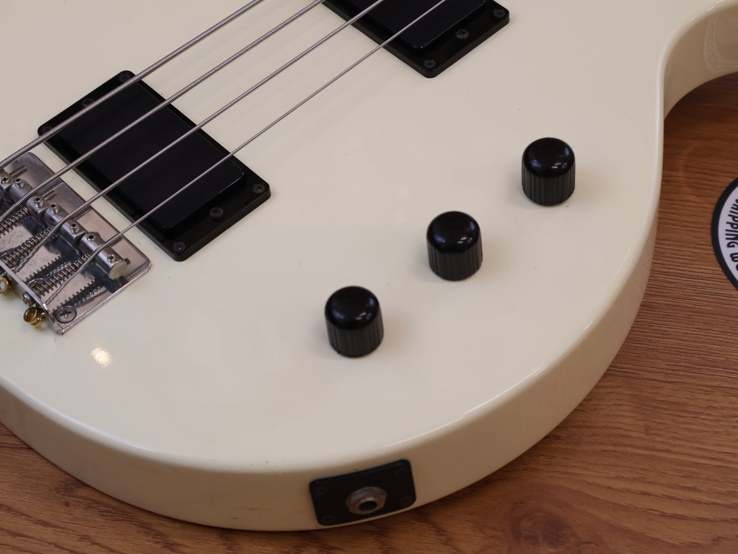 1987 Greco Japan TVB-45 Double Cutaway Medium Scale Bass (White)