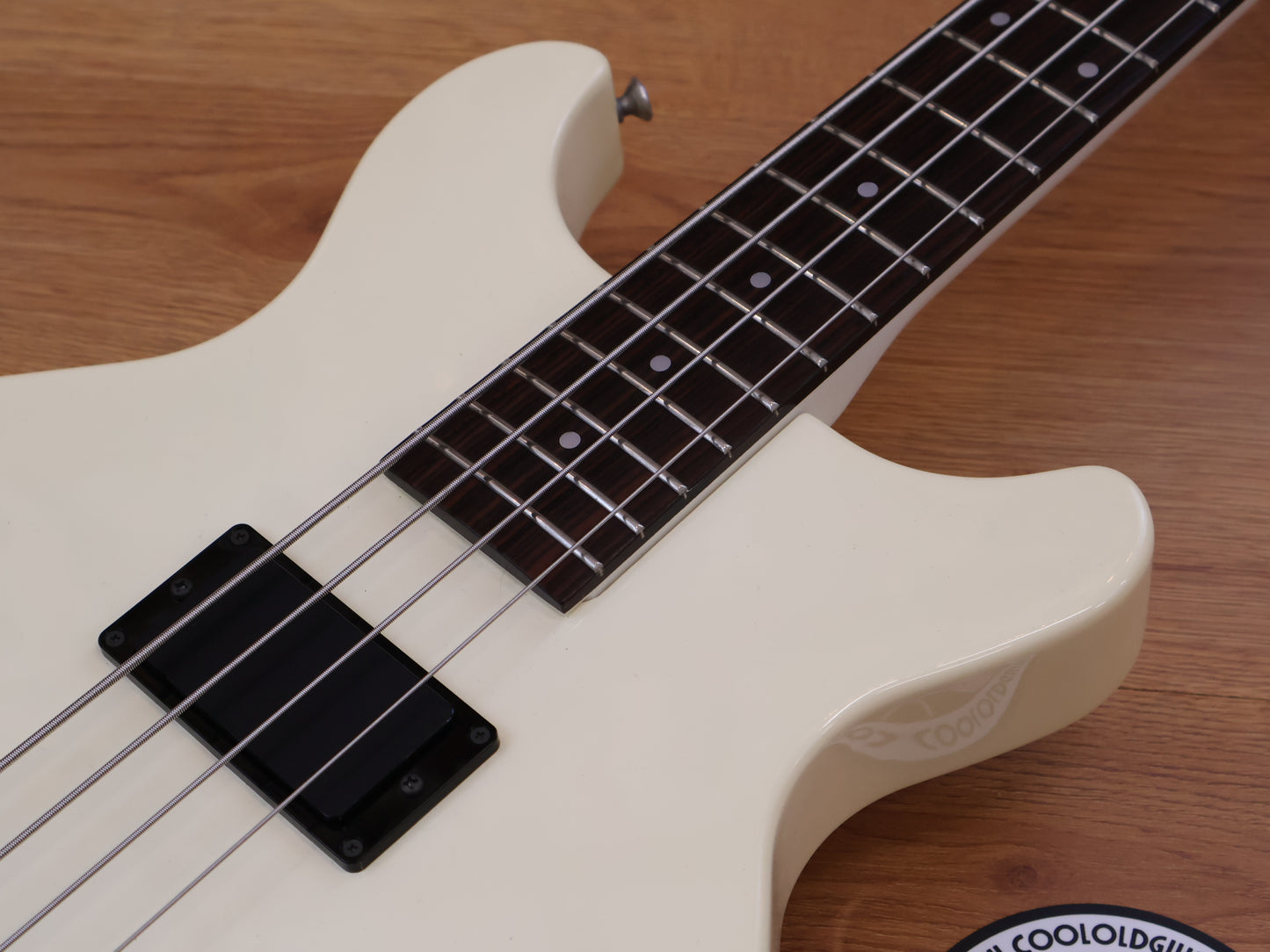 1987 Greco Japan TVB-45 Double Cutaway Medium Scale Bass (White)