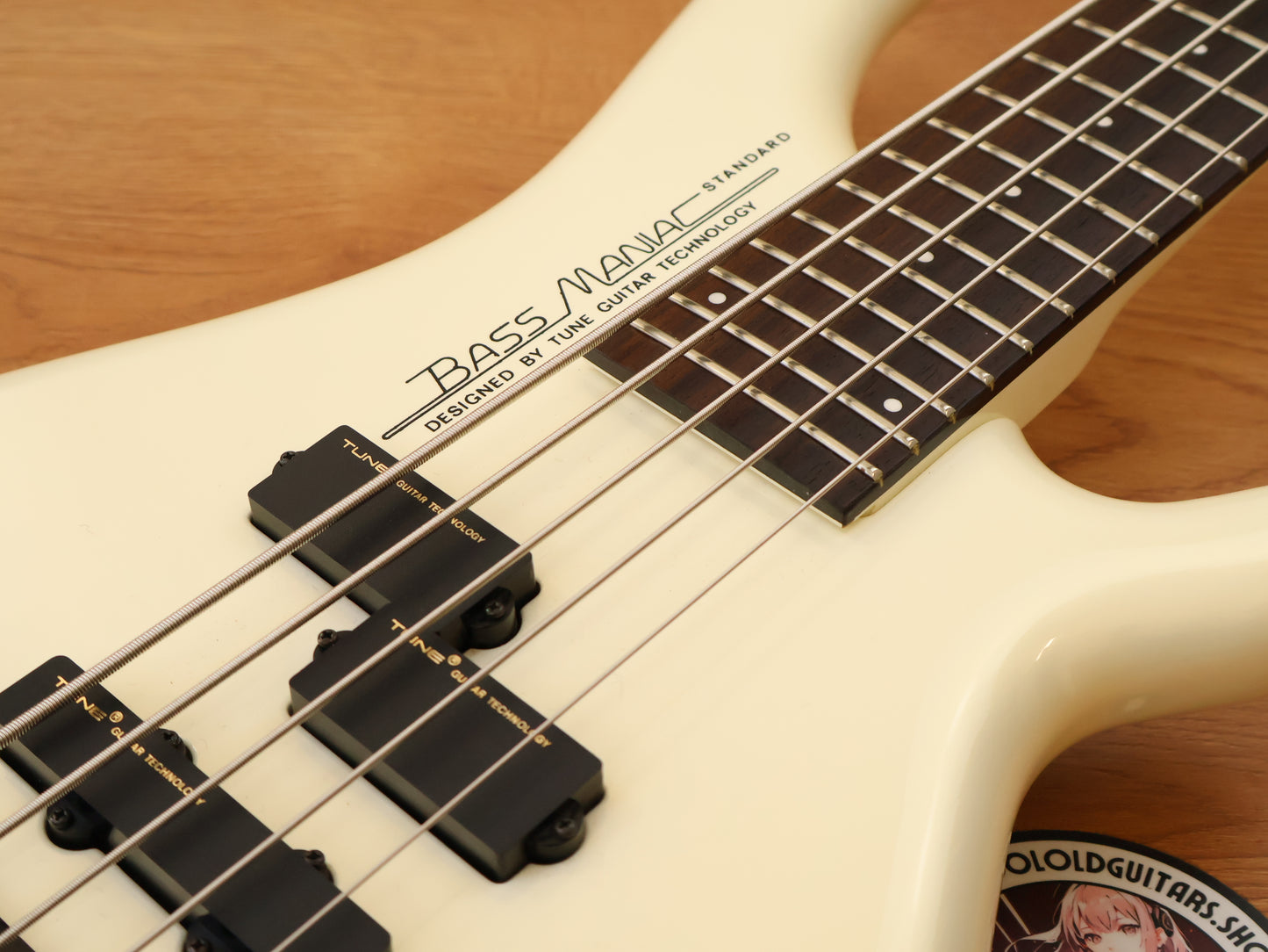 1990's Tune Bass Maniac TP-05 5-String Bass (Pearl White)