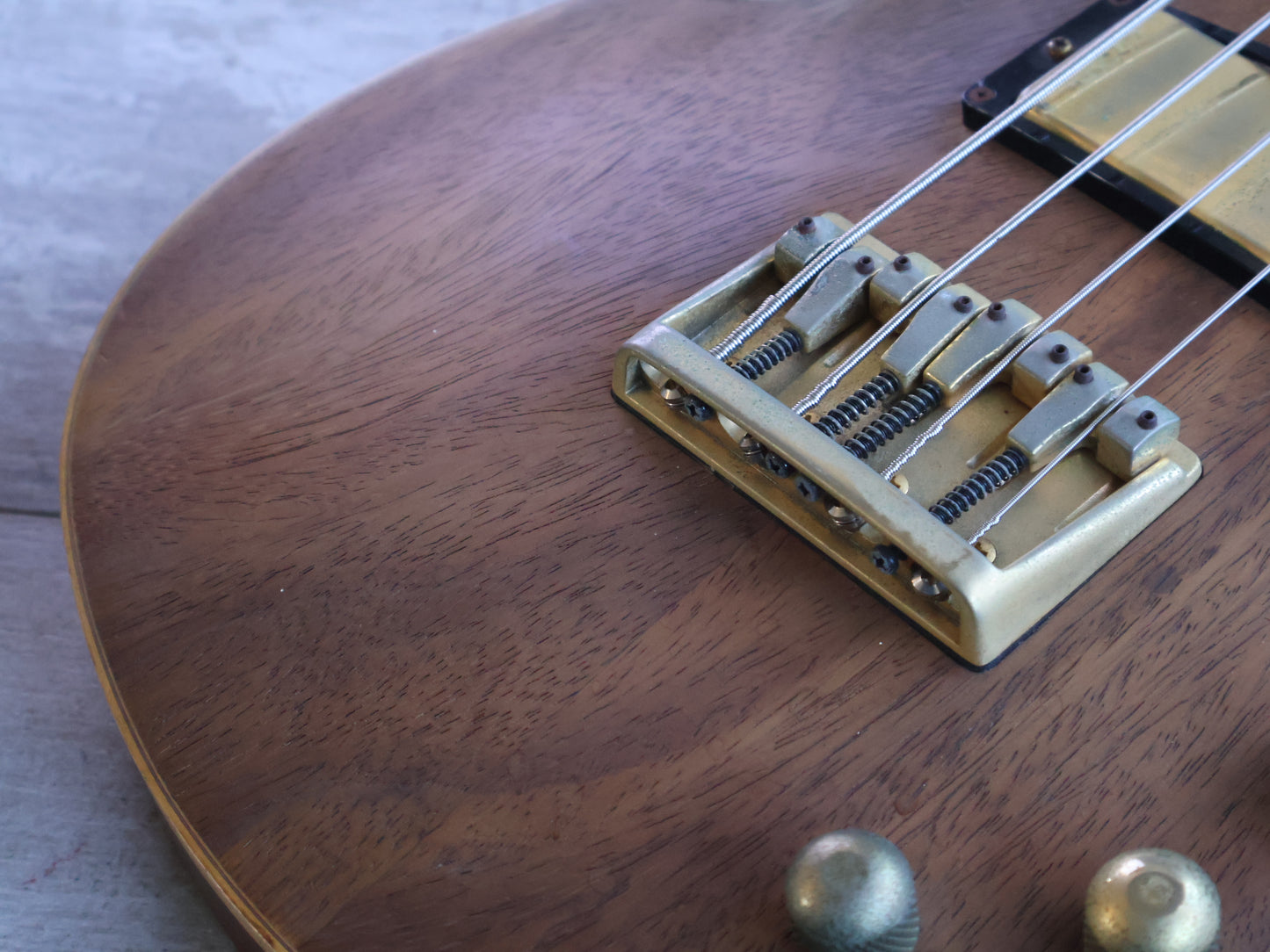 1990's Greco VBS-1200 Solid Body Violin Bass (Natural Mahogany)