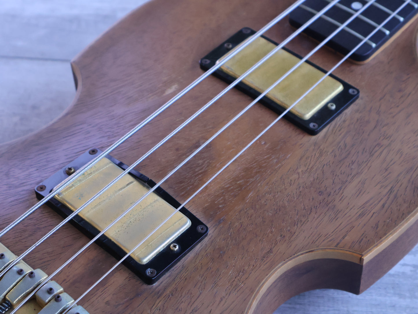 1990's Greco VBS-1200 Solid Body Violin Bass (Natural Mahogany)