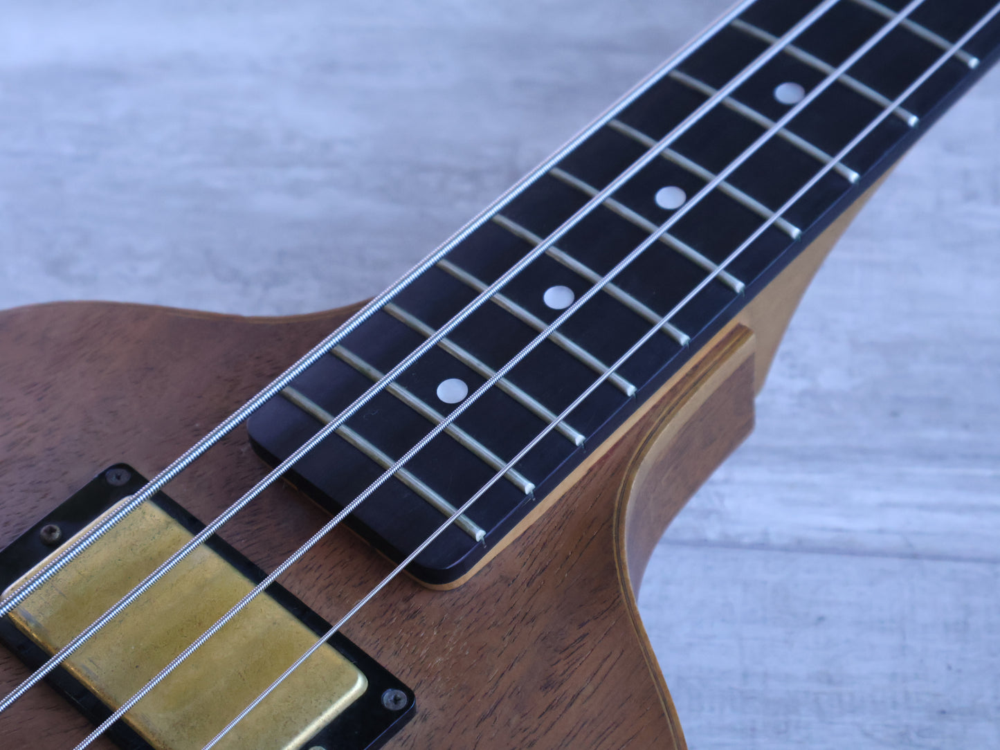 1990's Greco VBS-1200 Solid Body Violin Bass (Natural Mahogany)