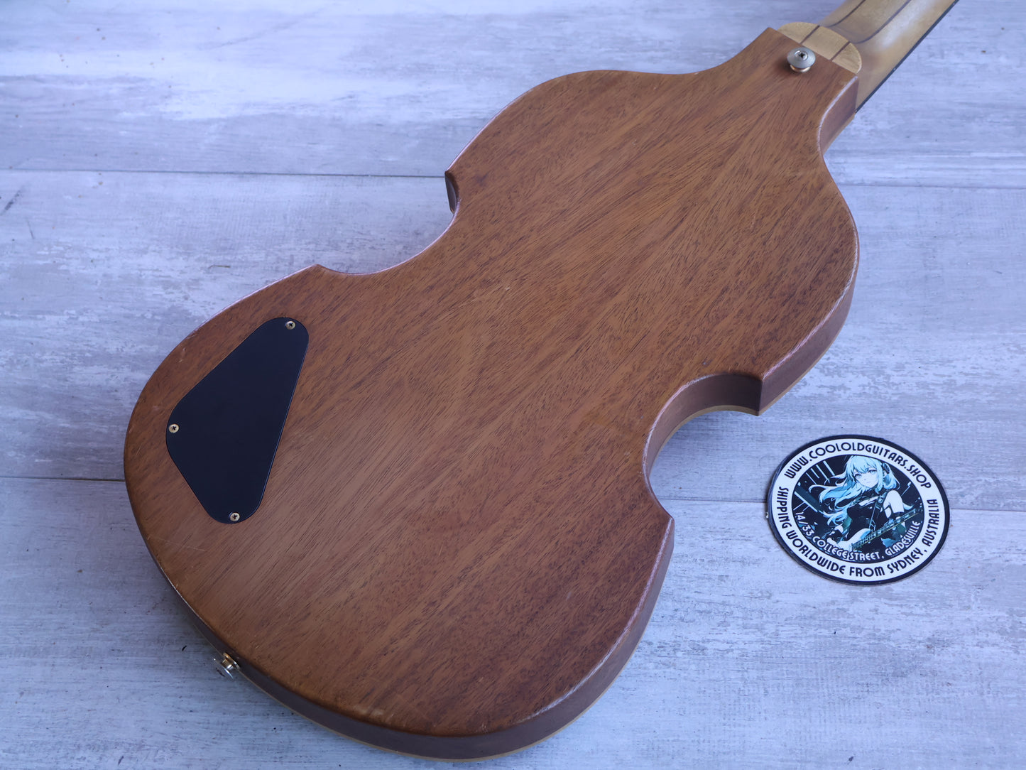 1990's Greco VBS-1200 Solid Body Violin Bass (Natural Mahogany)