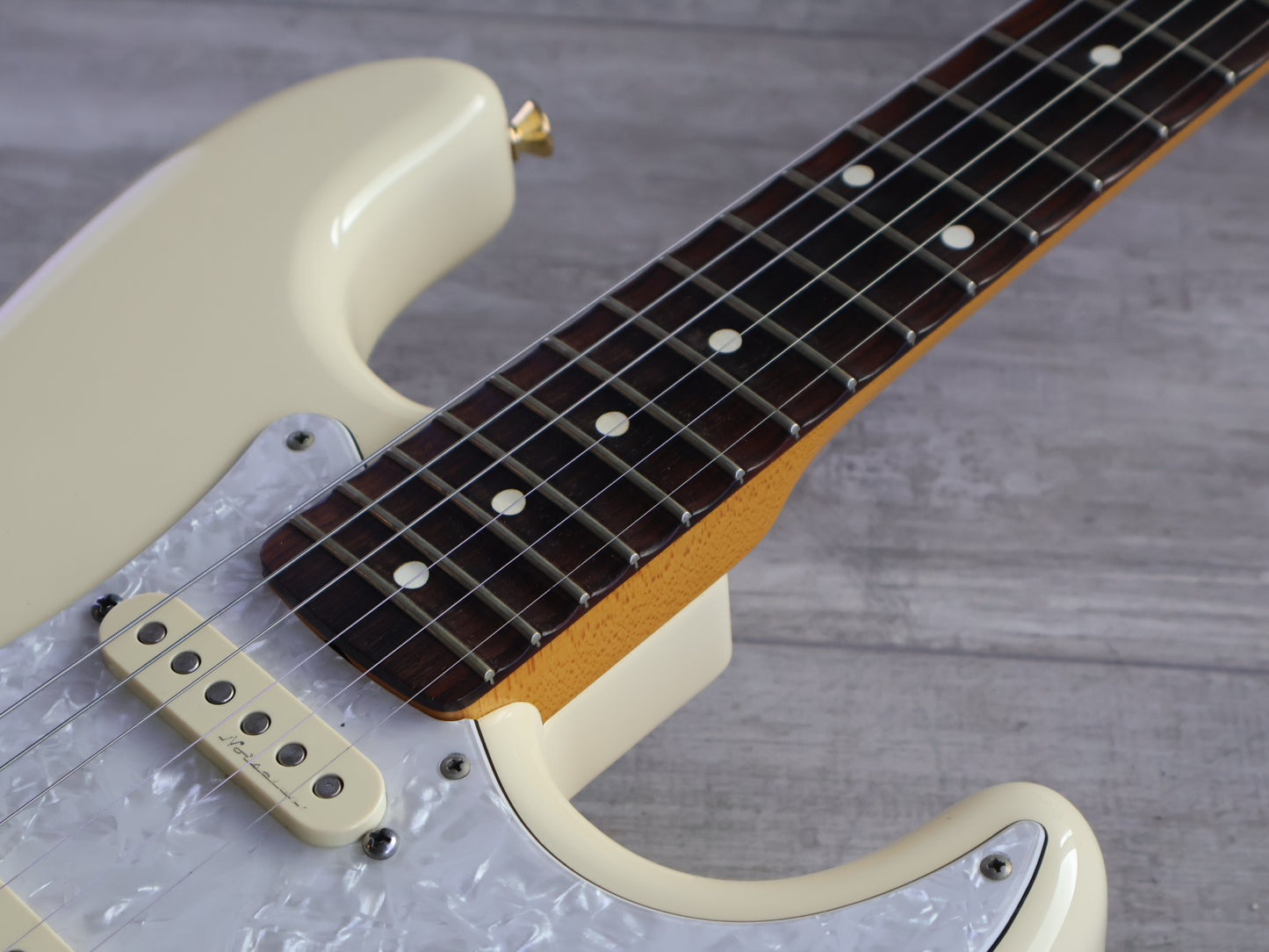 2012 Fender Japan ST62/SC Limited Edition Scalloped Stratocaster (Vintage White)