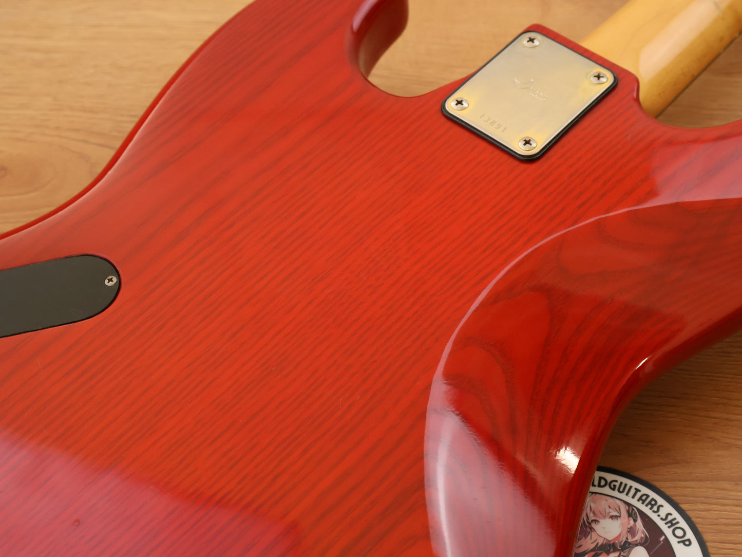 1990's Moon Japan JJ4 Jazz Bass (Transparent Red)