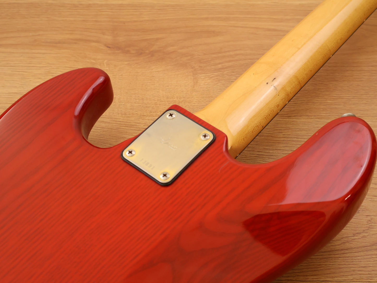 1990's Moon Japan JJ4 Jazz Bass (Transparent Red)
