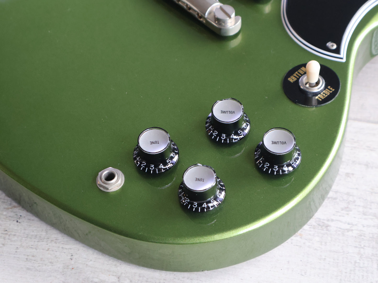 2016 Crews Maniac Sound KTR SG-02 SG Double Cutaway (Faded Pelham Blue)