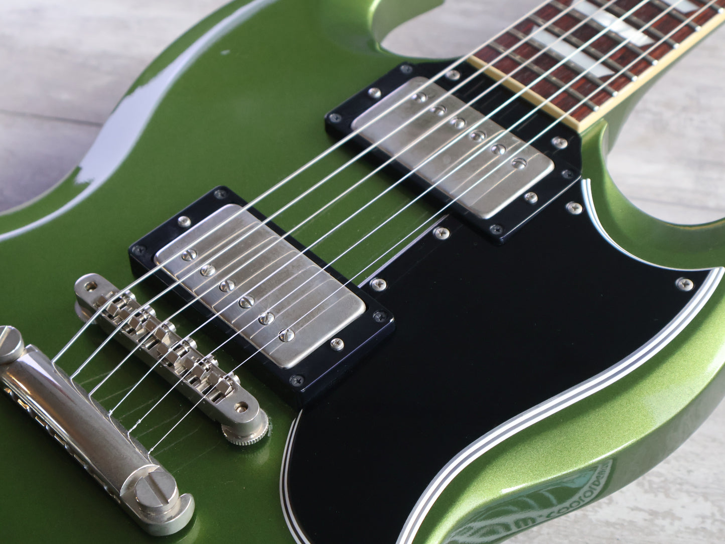 2016 Crews Maniac Sound KTR SG-02 SG Double Cutaway (Faded Pelham Blue)