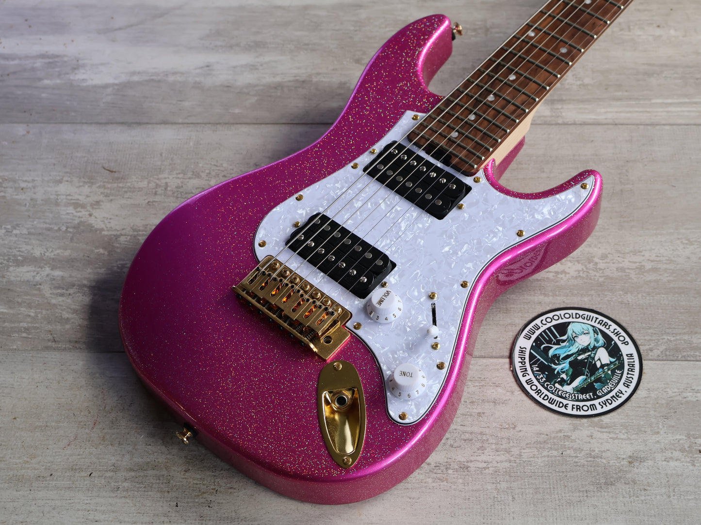 Grassroots (by ESP) G-SN7-68TO Omura Mini 7-String (Twinkle Pink)