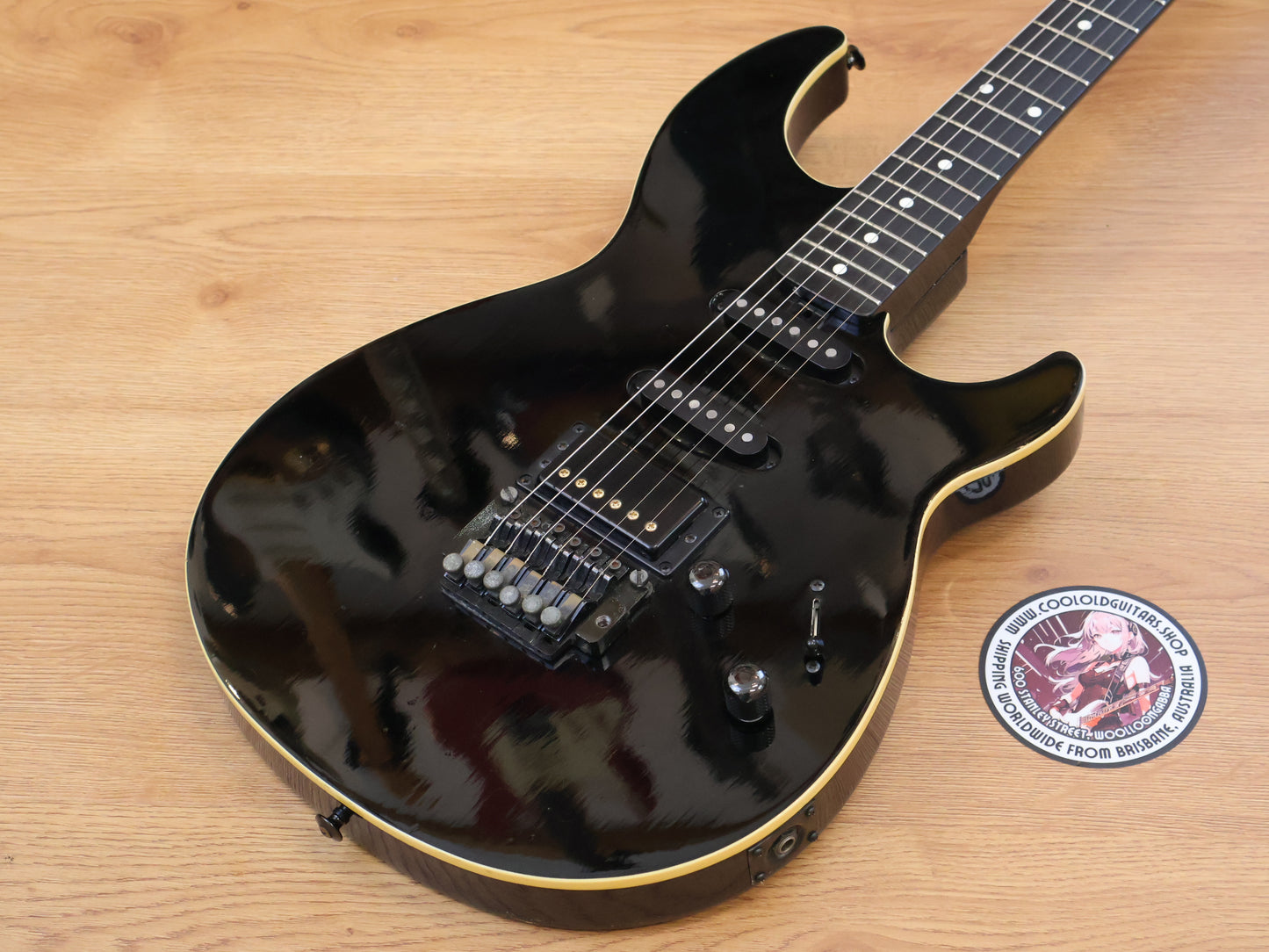 1985 Yamaha Japan SE700E Bound Flat-Top Superstrat (Black)