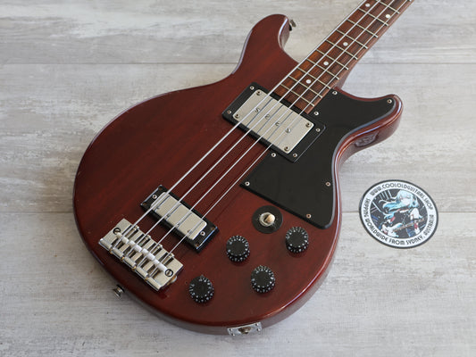 1975 Greco Japan TVB-600 Double Cutaway Les Paul Jr Bass (Cherry Red)