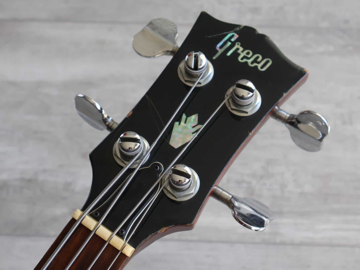 1975 Greco Japan TVB-600 Double Cutaway Les Paul Jr Bass (Cherry Red)