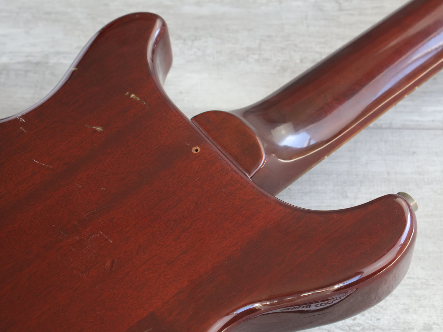 1975 Greco Japan TVB-600 Double Cutaway Les Paul Jr Bass (Cherry Red)