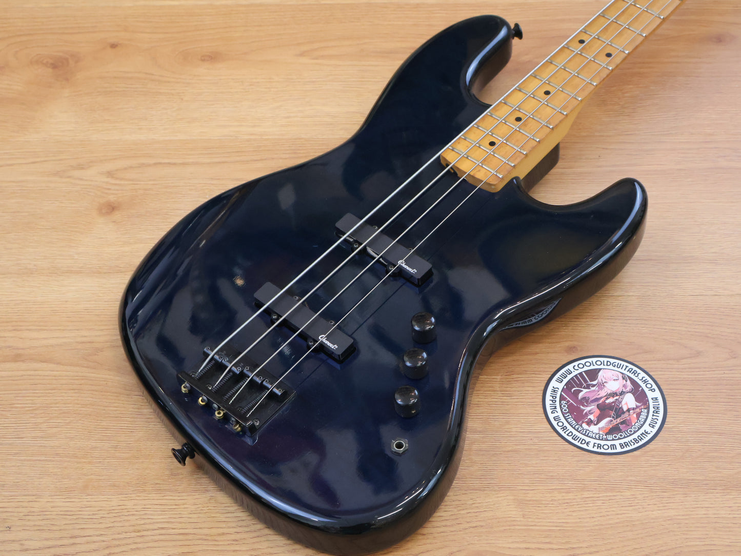 1990's Charvel Japan Active Jazz Bass (Transparent Blue)