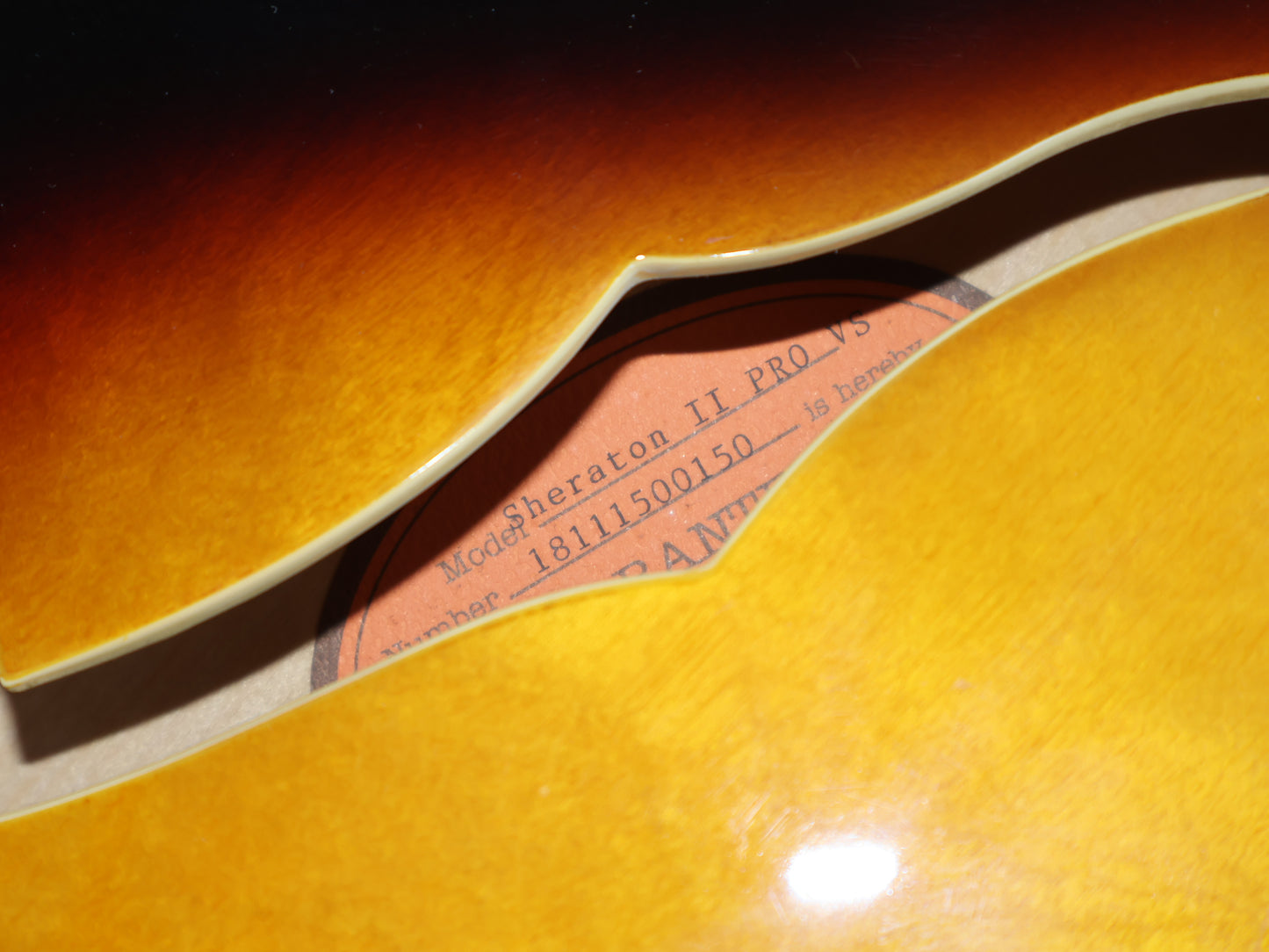 2016 Epiphone Sheraton-II PRO Semi-Hollowbody Electric Guitar (Vintage Sunburst)