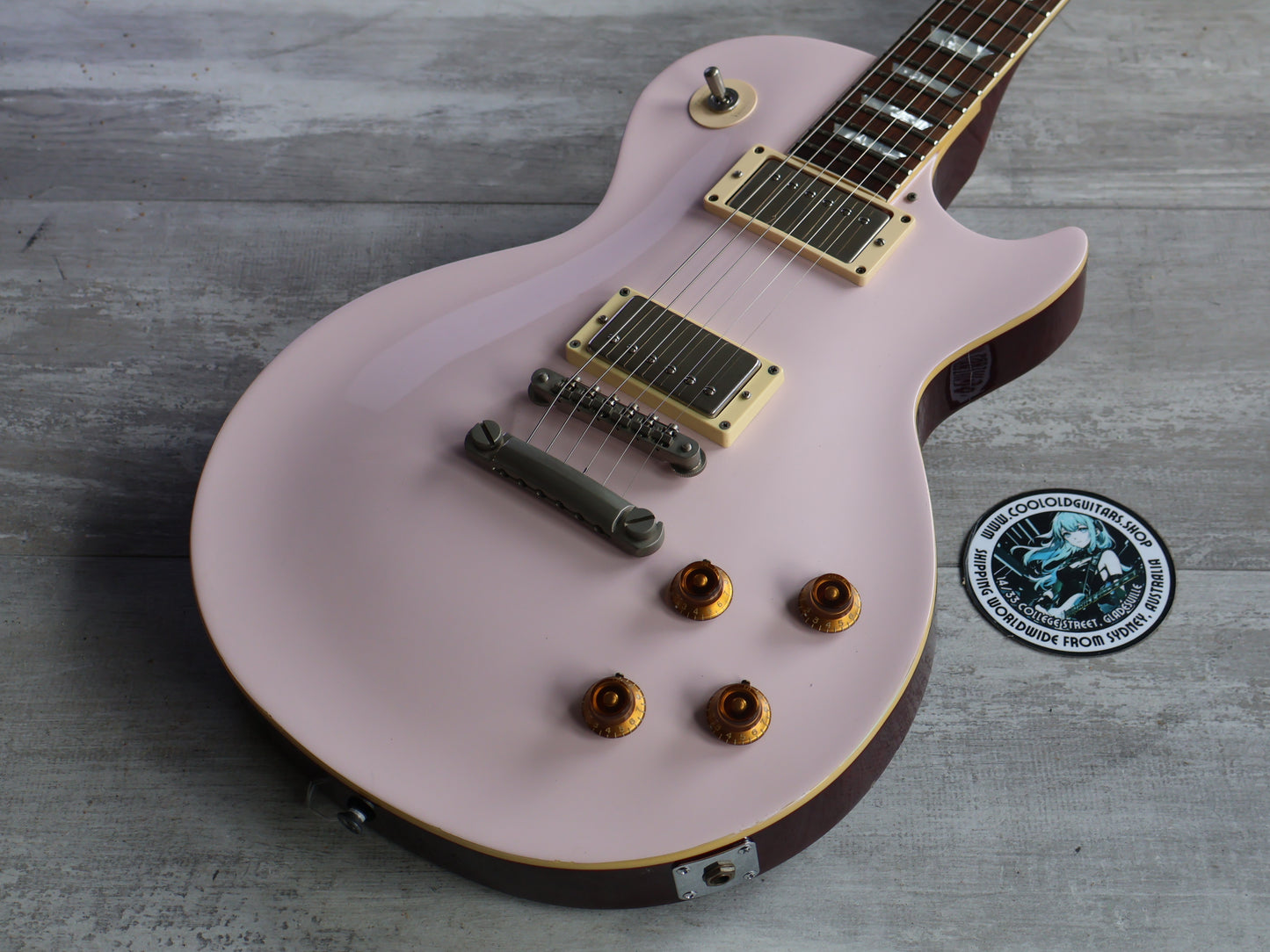 1990 Greco Japan EG-700 Les Paul Standard (Refinished Pink Top)