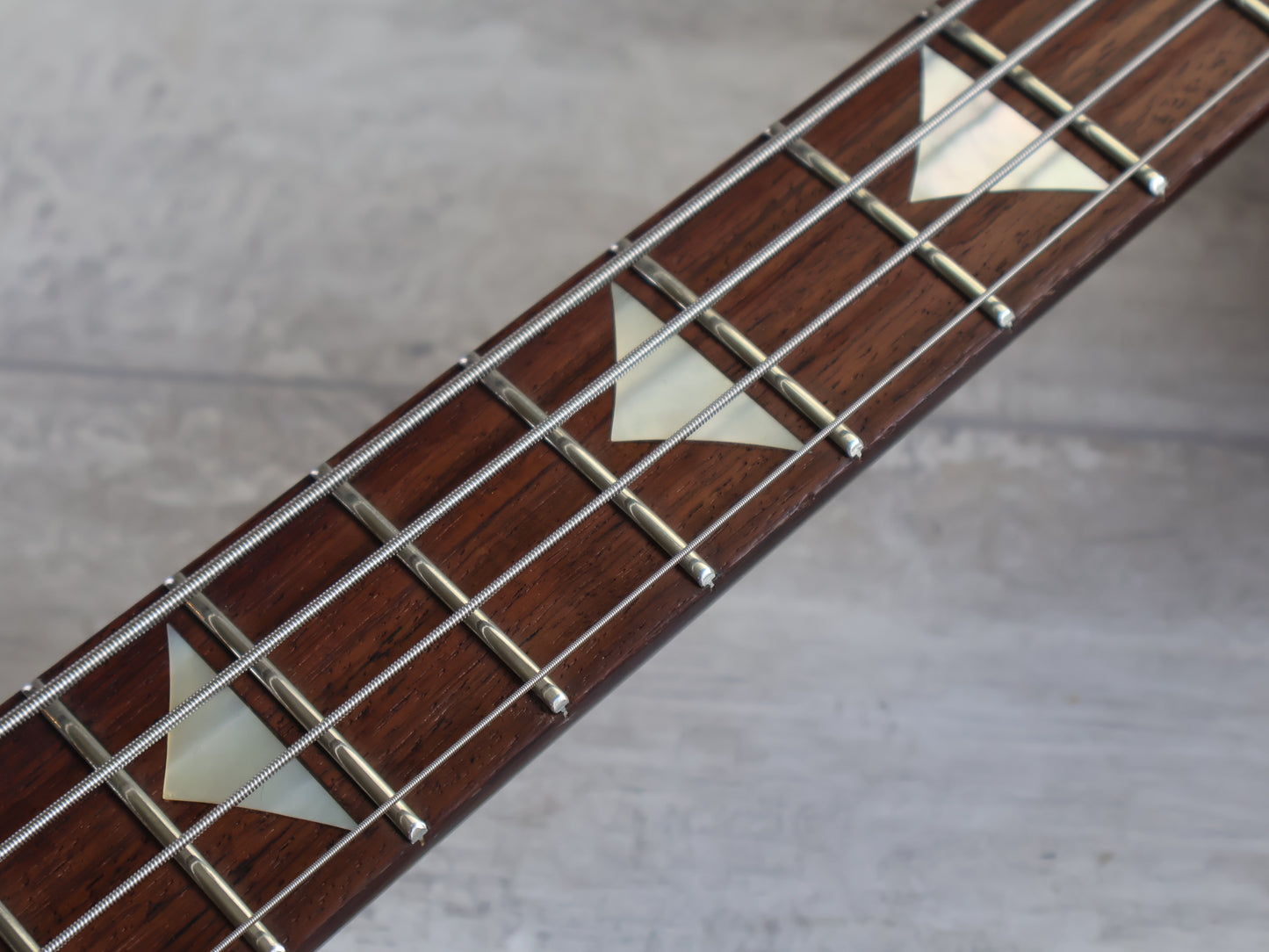 1980's ESP Japan Custom Order Neckthrough Ironbird Bass (Gold)