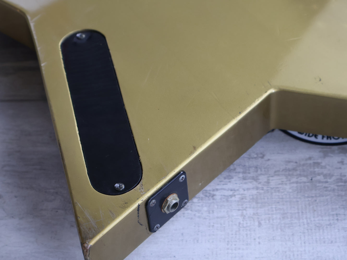 1980's ESP Japan Custom Order Neckthrough Ironbird Bass (Gold)