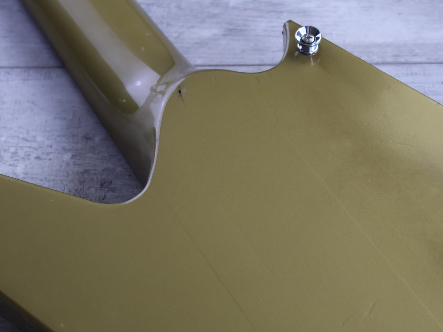 1980's ESP Japan Custom Order Neckthrough Ironbird Bass (Gold)