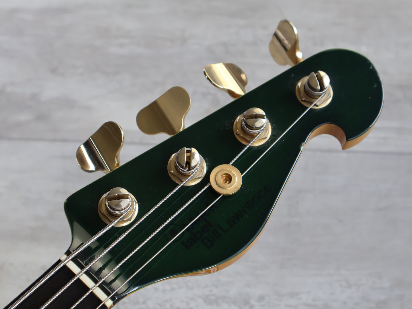 1980's Bill Lawrence Japan "Black Label" Jazz Bass (Transparent Green)