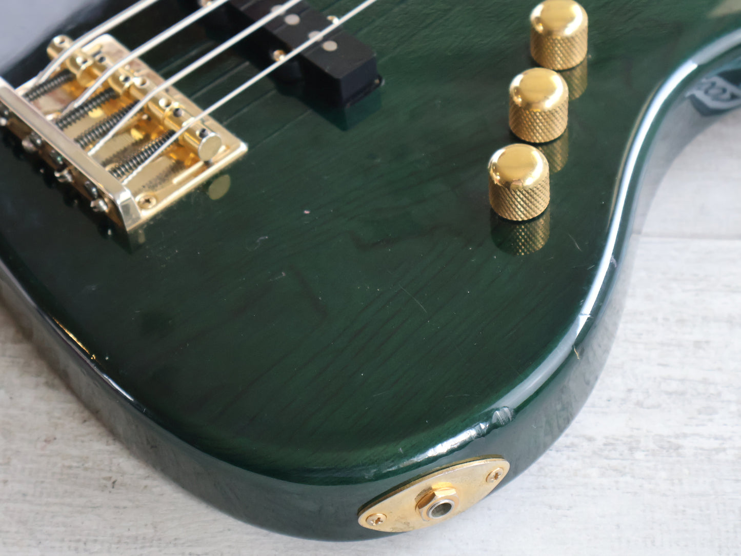 1980's Bill Lawrence Japan "Black Label" Jazz Bass (Transparent Green)