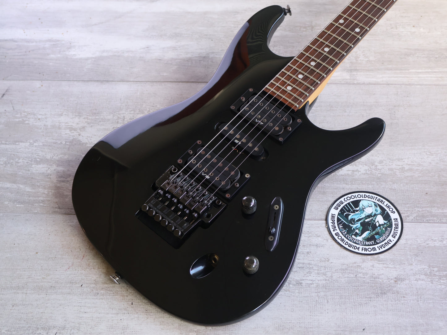 1993 Ibanez Japan S470 Saber HSH Superstrat (Gloss Black)