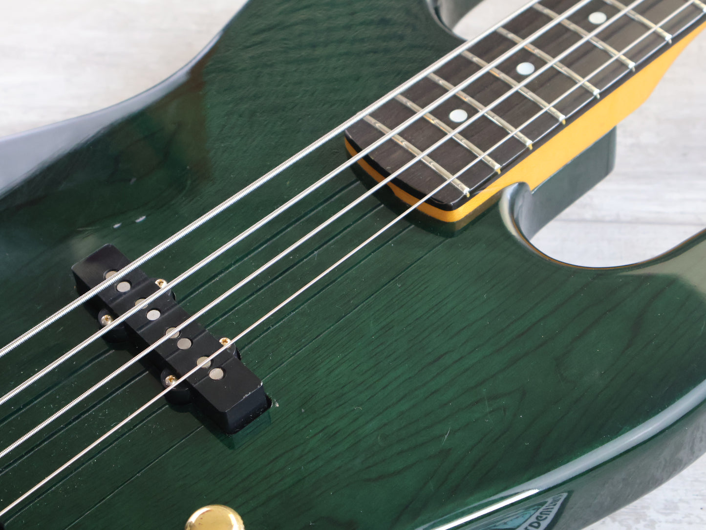 1980's Bill Lawrence Japan "Black Label" Jazz Bass (Transparent Green)