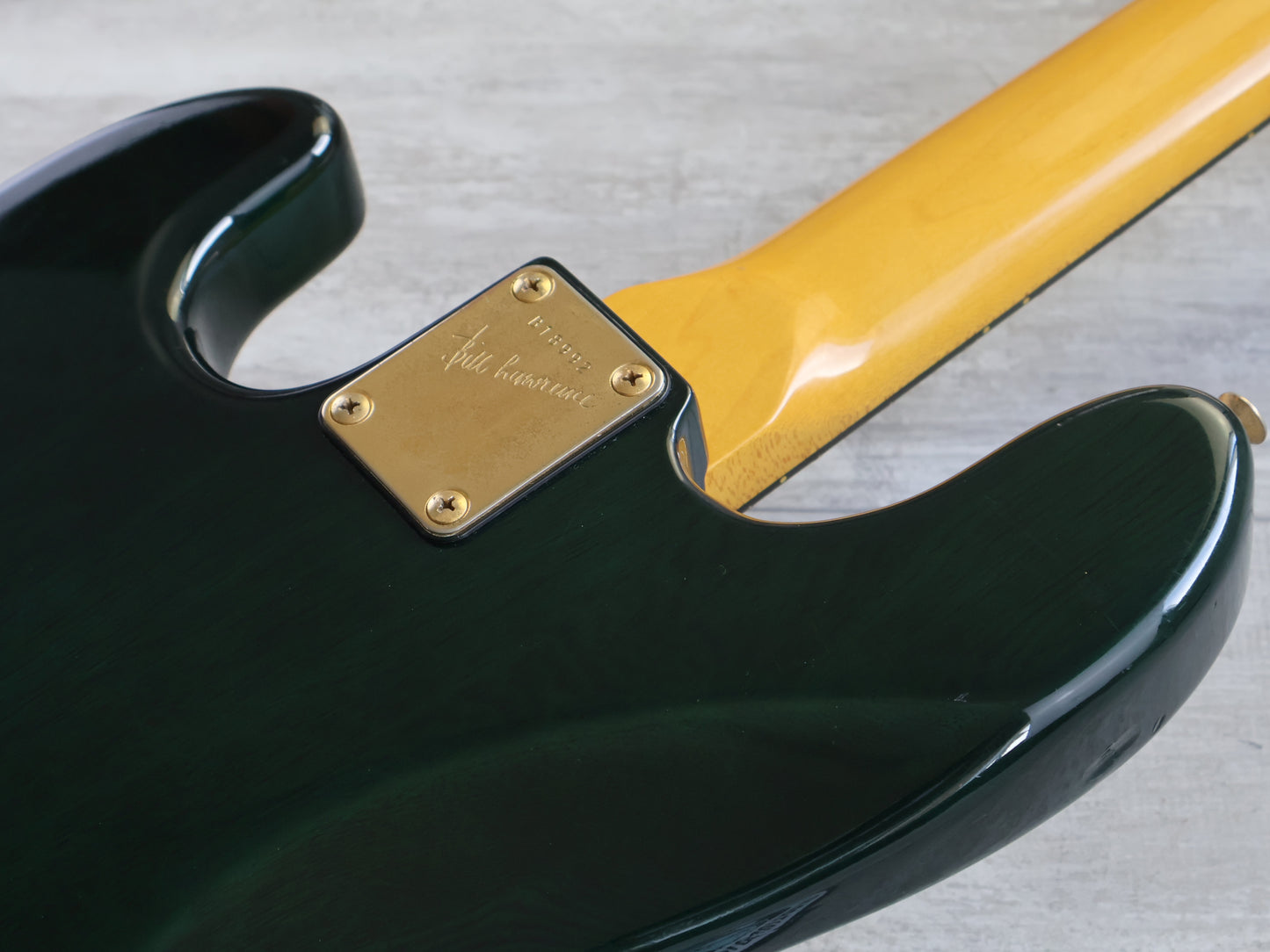 1980's Bill Lawrence Japan "Black Label" Jazz Bass (Transparent Green)