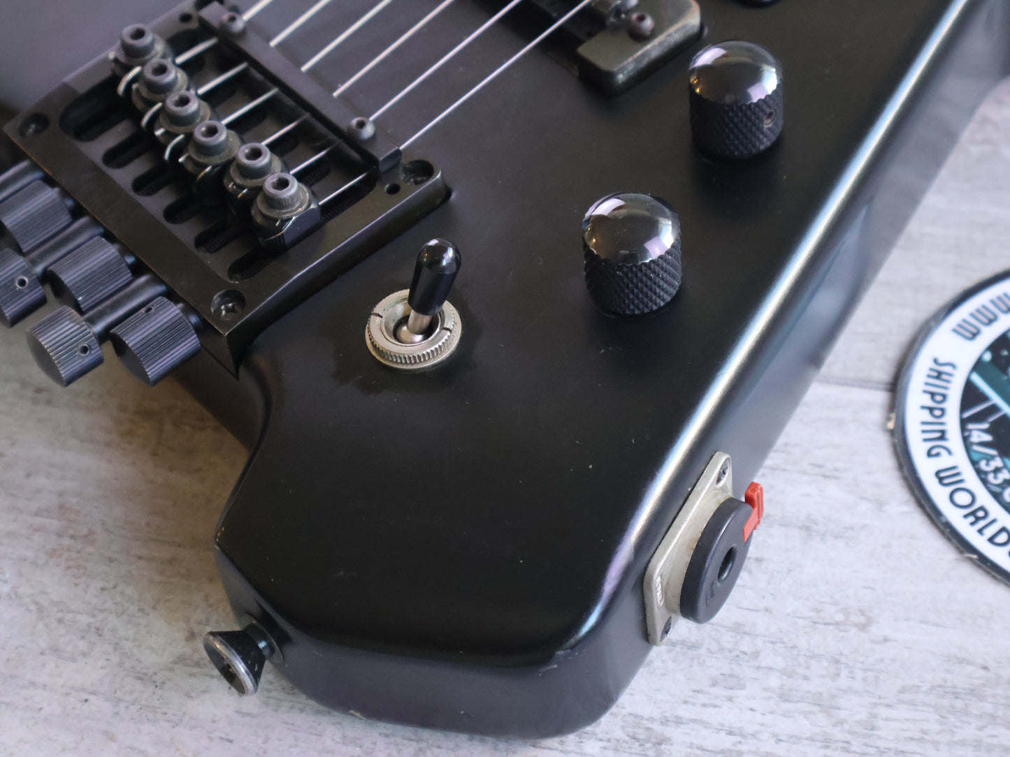 1980's Riverhead (by Headway Japan) RUG-2090 Headless Guitar (Graphite Black)