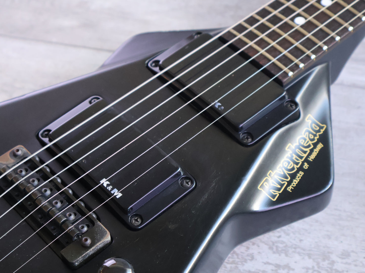 1980's Riverhead (by Headway Japan) RUG-2090 Headless Guitar (Graphite Black)