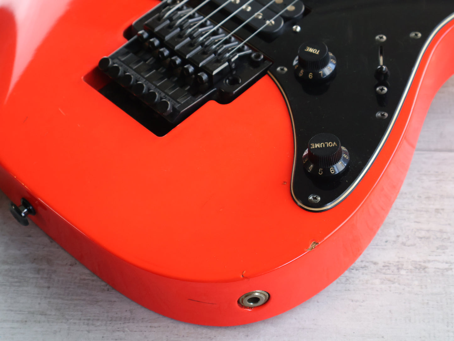 1989 Ibanez Japan RG-550 HSH Superstrat (Road Flare Red)