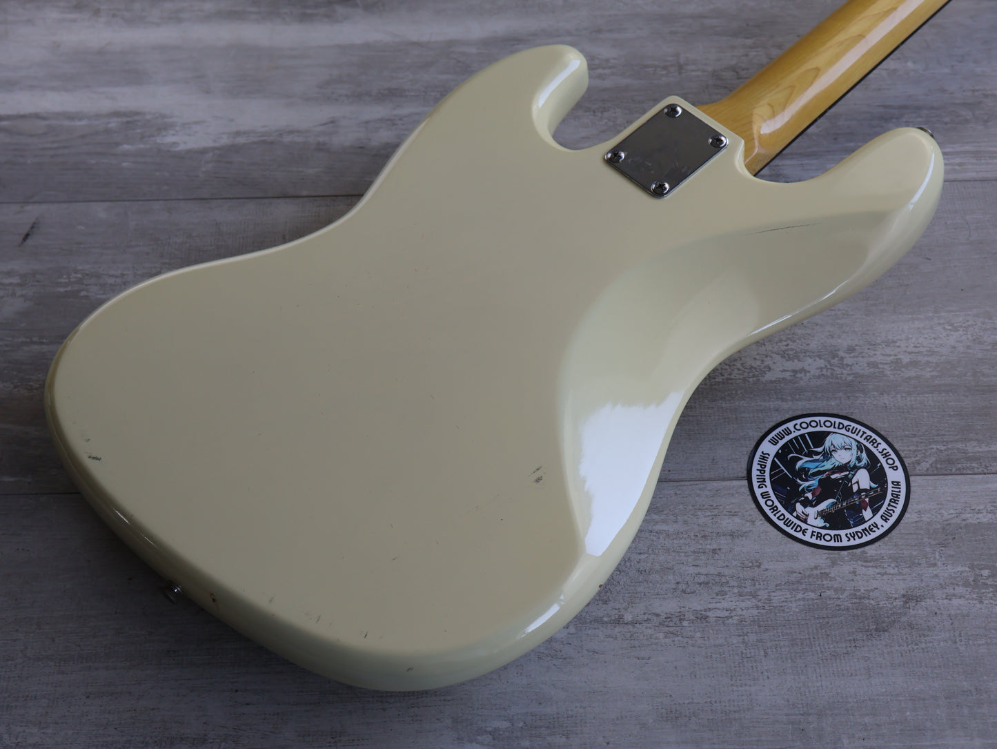 1975 Fernandes Japan "Burny Bass" FJB-50 Jazz Bass (Vintage White)